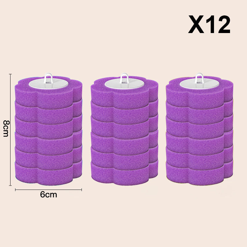 Upplösande ersättningshuvud för toalettborste för engångsbruk