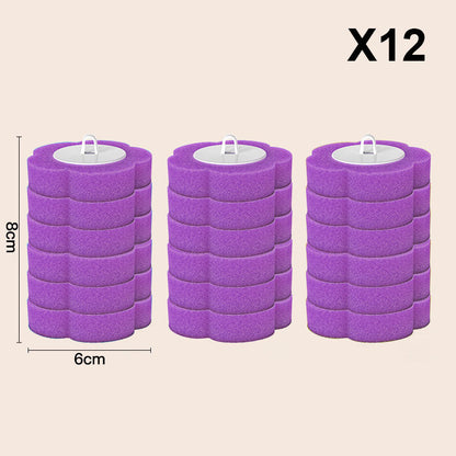 Upplösande ersättningshuvud för toalettborste för engångsbruk