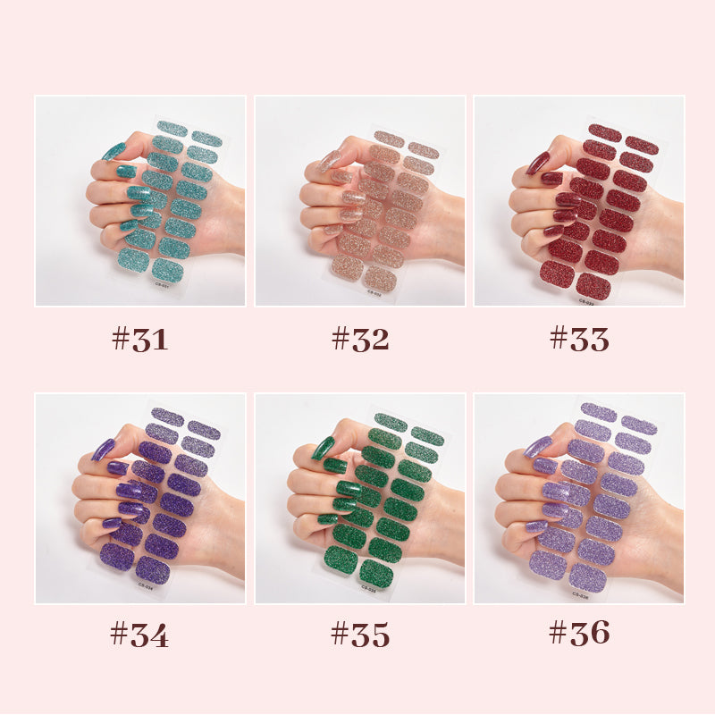 Halvhärdad Gelremsa-Manikyr Hel Klistermärke