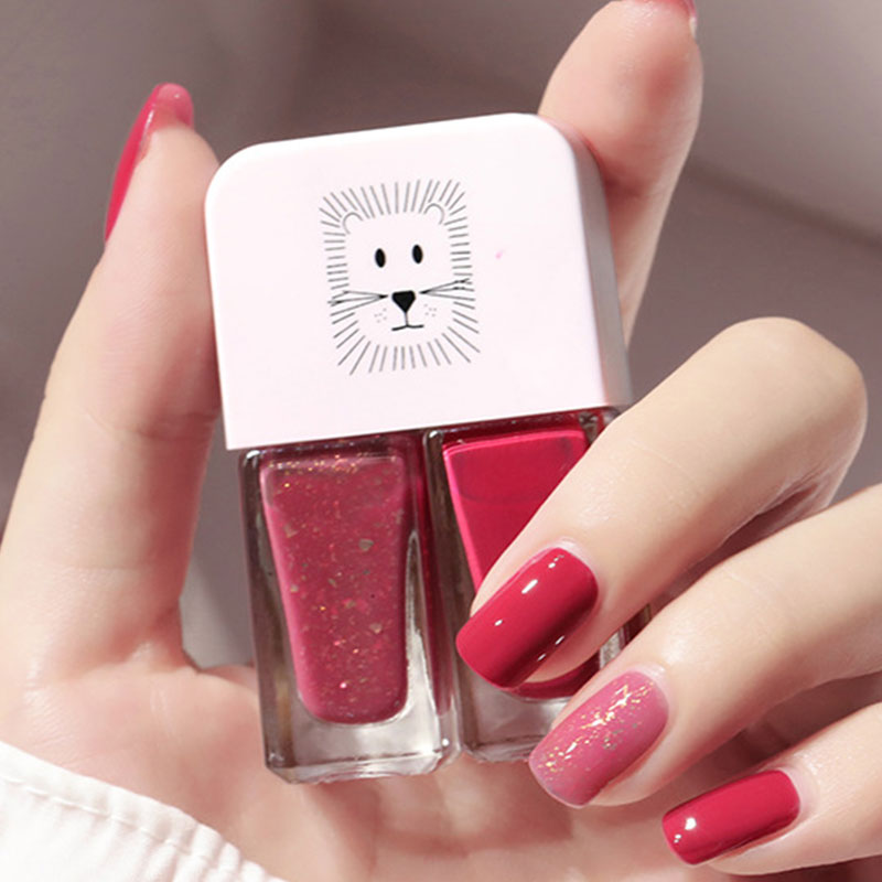 Avtagbart, bakningsfritt, snabbtorkande, långtidsverkande nagellack