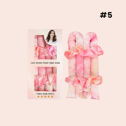 🌸 Satin Heatless Curling Rod Kit - enkla lockar, en hårvänlig skönhetshemlighet!