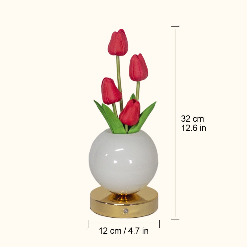 🌷Dreamy Tulip Orchid Night Light Romantic Bedside Lamp