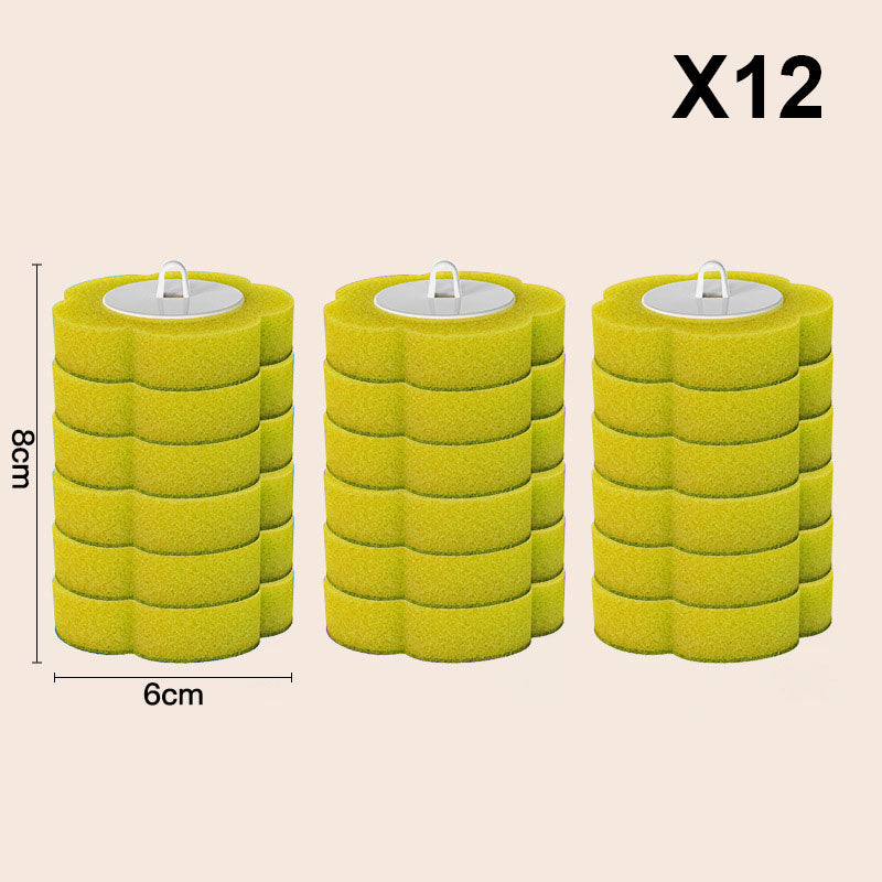 Upplösande ersättningshuvud för toalettborste för engångsbruk