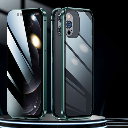 Uppgraderat dubbelsidigt magnetiskt mobilskal av glas med anti-peep