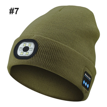 Bluetooth LED stickad mössa
