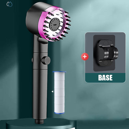 Superladdat duschhuvud med tre hastigheter