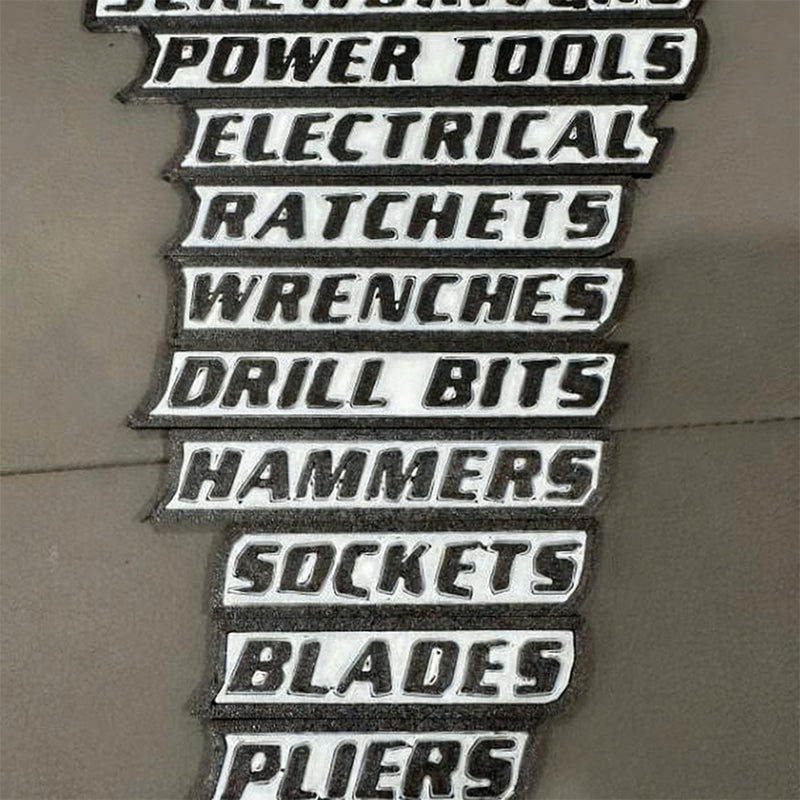 🔧✨ Magnetiska Verktygslåds Etiketter🔧📚