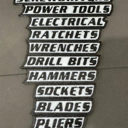 🔧✨ Magnetiska Verktygslåds Etiketter🔧📚