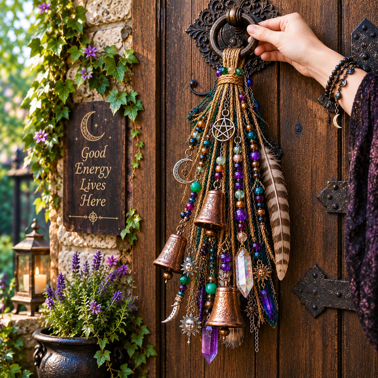 🔮Witch door decoration bell | 🌙Bells, Crystals & Celestial Hanging Decor