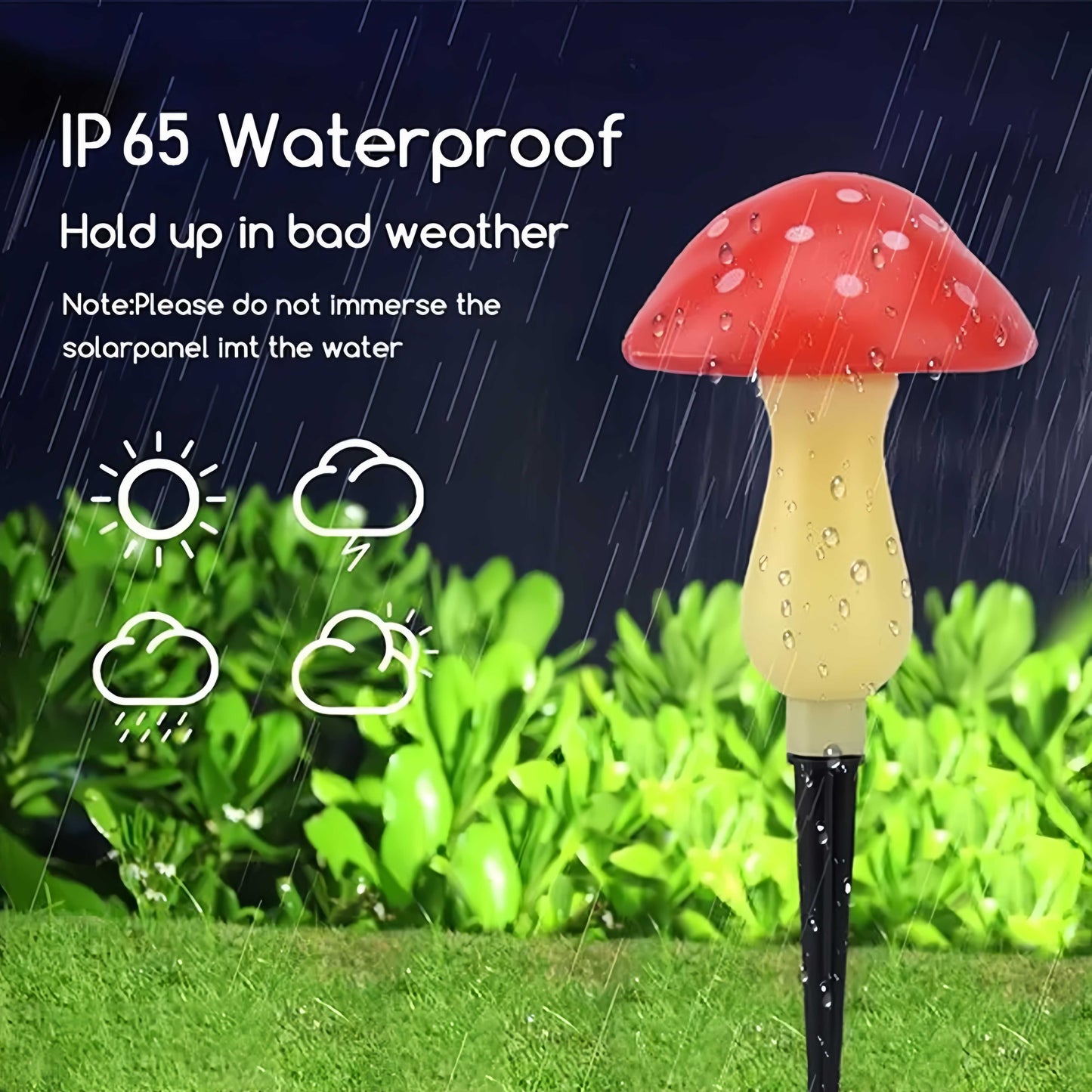 🍄Solar Powered Mushroom Shaped Garden Glow Light