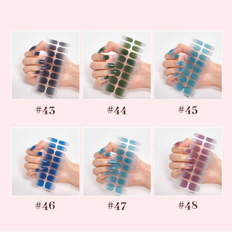 Halvhärdad Gelremsa-Manikyr Hel Klistermärke