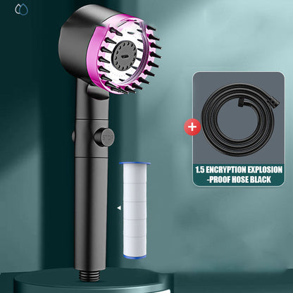 Superladdat duschhuvud med tre hastigheter