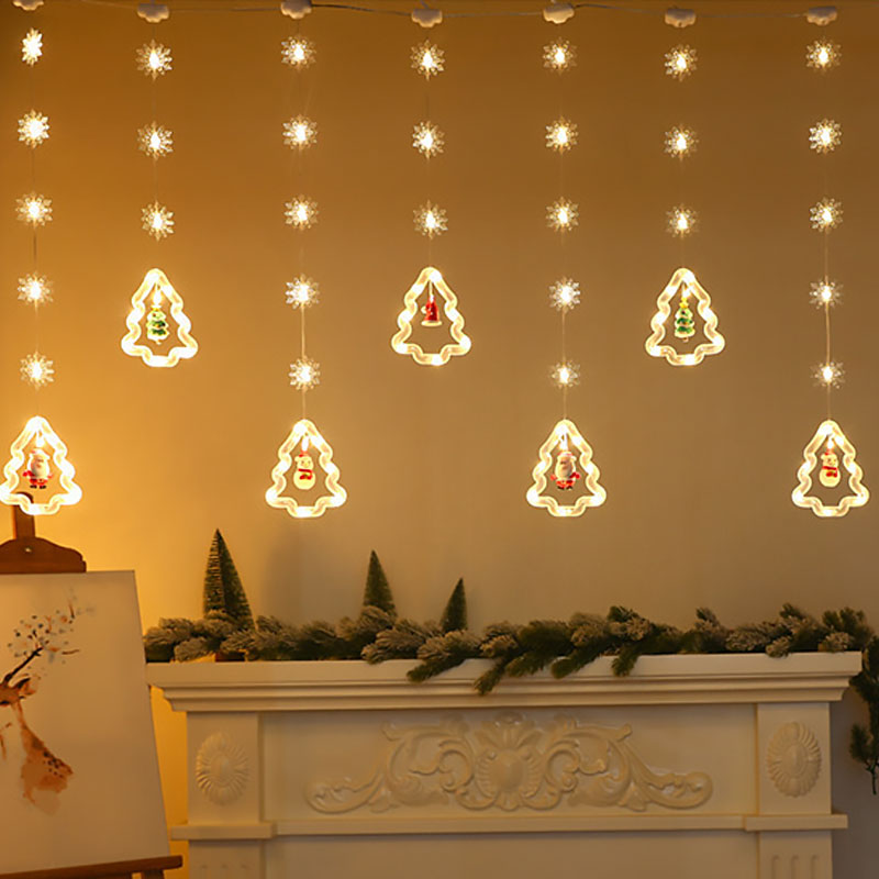🎄✨ LED-julstämningsgardinljus · Lys upp varje festlig stund ✨🎄