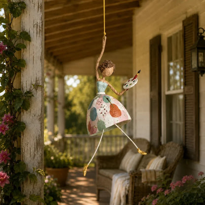 💃🌸 Whimsical Dancing Lady Hanging Ornament —  Let Your Space Dance