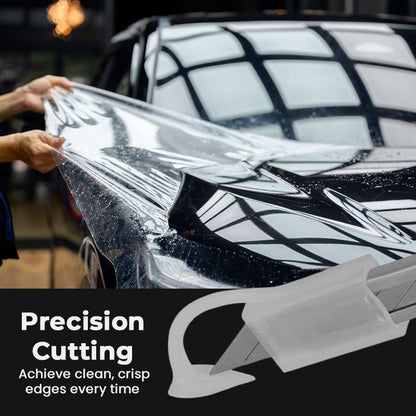 Car Film Safety Cutting Tool – Vinyl Wrap, Window Tint & PPF Cutter for Paintwork-Friendly Trimming