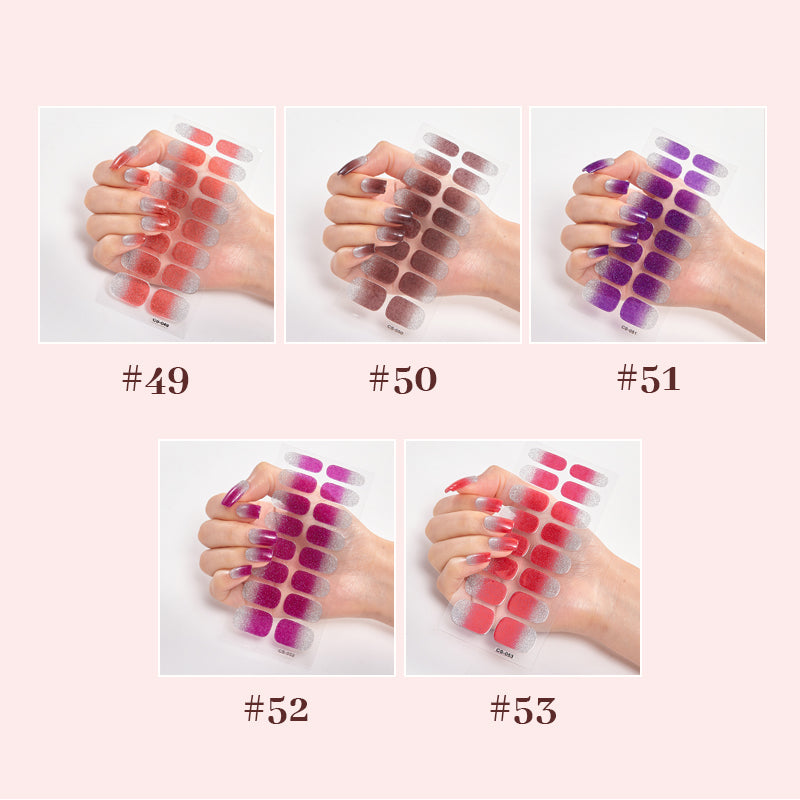 Halvhärdad Gelremsa-Manikyr Hel Klistermärke