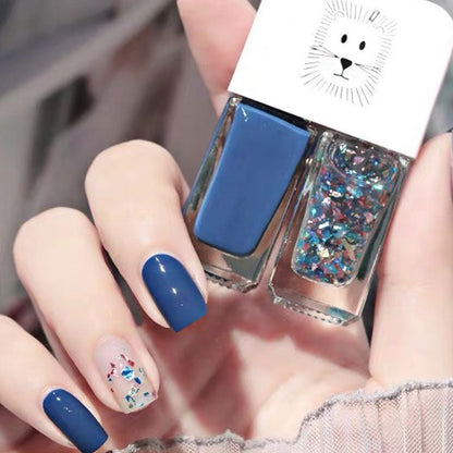 Avtagbart, bakningsfritt, snabbtorkande, långtidsverkande nagellack