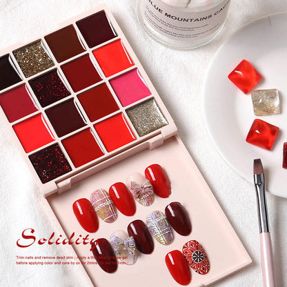 💅Ny modell 16 färger solid nagellacksbricka