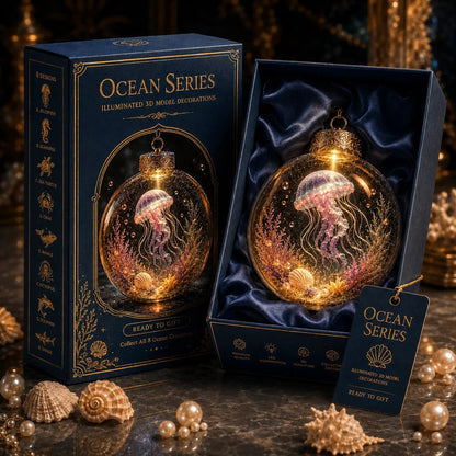 💙✨Ocean Series Illuminated 3D Model Decorations