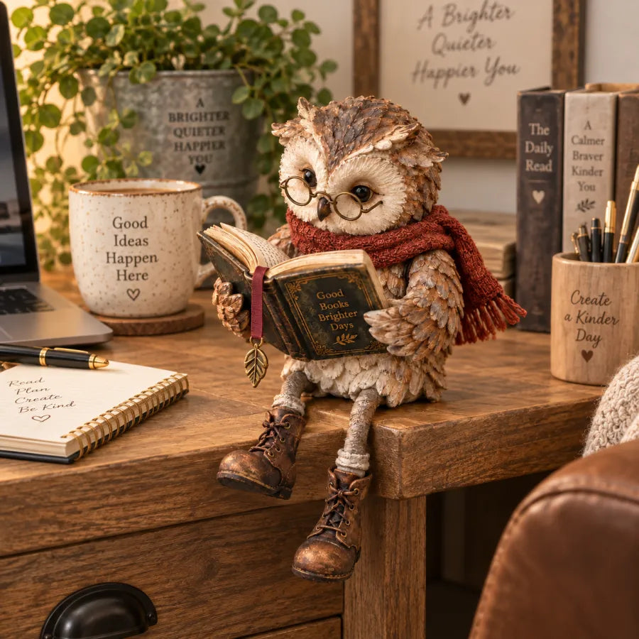 🦉Reading Owl Figurine📚