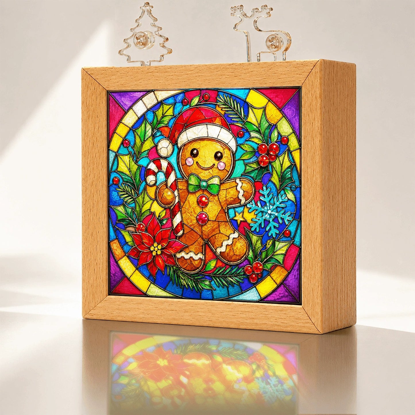 🧩Acrylic Puzzle Night Light - Santa Claus and Reindeer