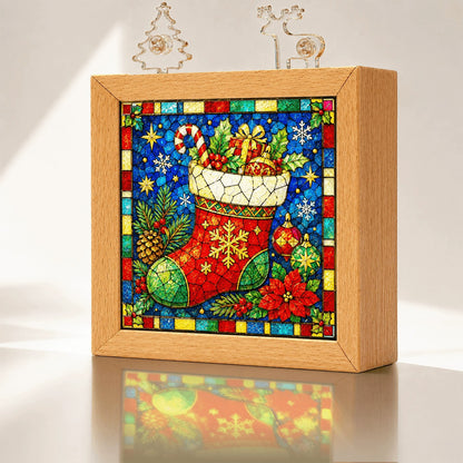 🧩Acrylic Puzzle Night Light - Santa Claus and Reindeer