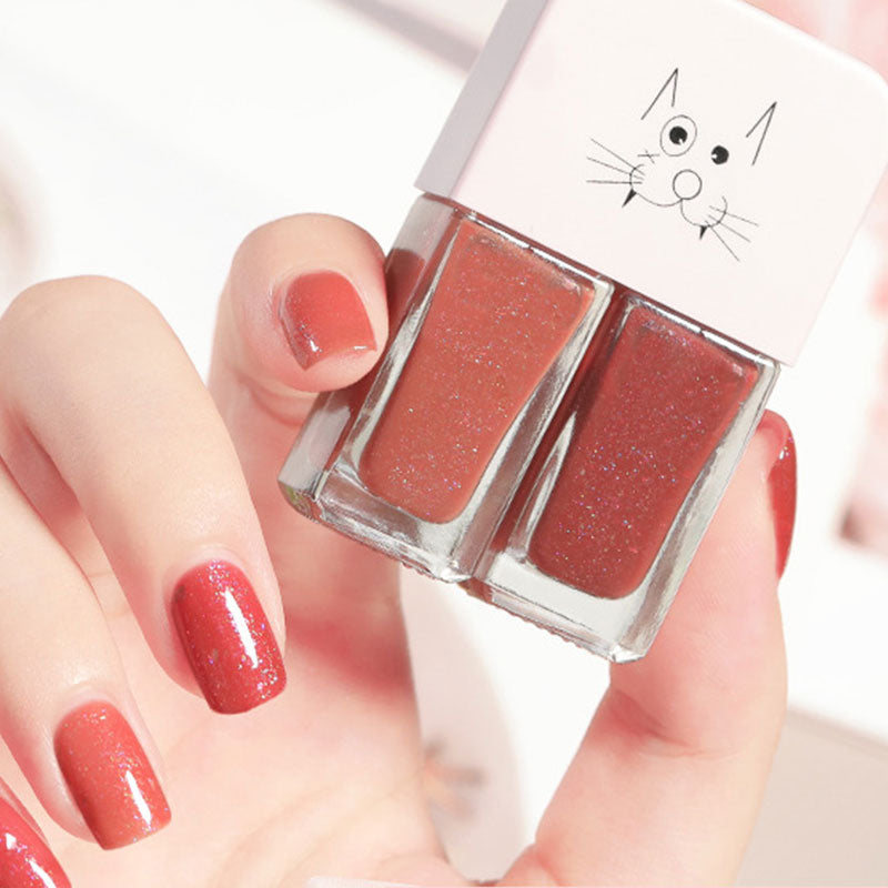 Avtagbart, bakningsfritt, snabbtorkande, långtidsverkande nagellack