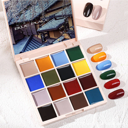 💅Ny modell 16 färger solid nagellacksbricka