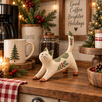 🐾Woodland Christmas Cat Figurine