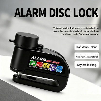Heavy-Duty Waterproof Disc Brake Lock with Alarm System
