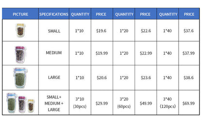 Ziplock-påsar för masonflaskor