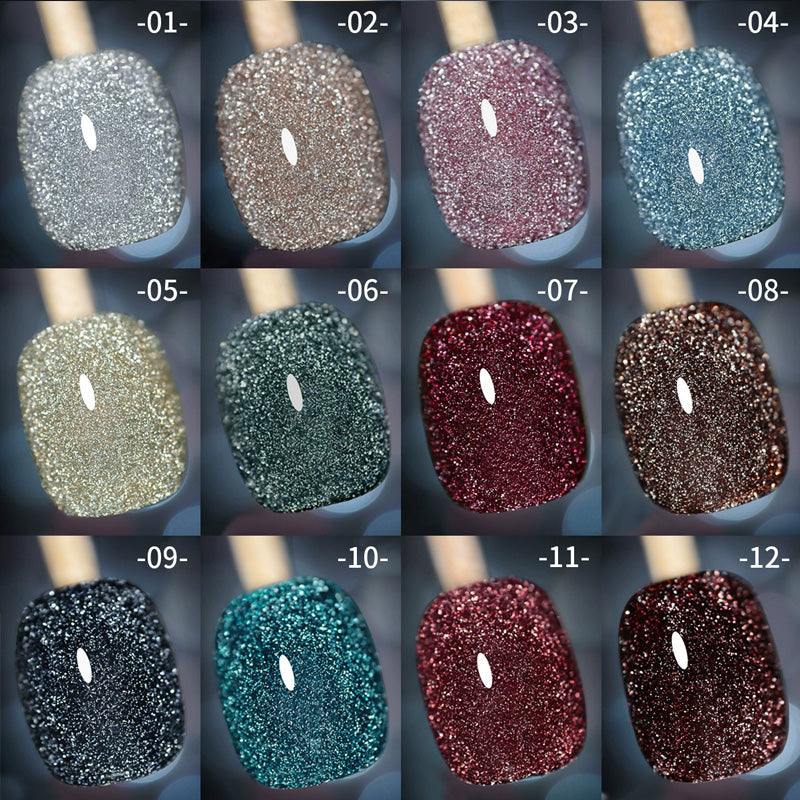 Glitternagellack med hög densitet