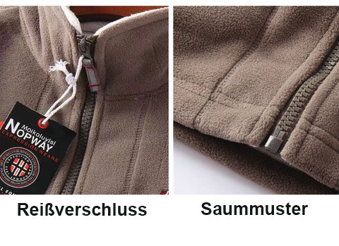 De bästa julklapparna - Tvålagers jacka med huva för män (originalprodukt av hög kvalitet) / vändbar polar fleecejacka