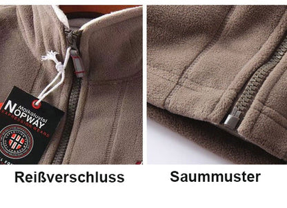 De bästa julklapparna - Tvålagers jacka med huva för män (originalprodukt av hög kvalitet) / vändbar polar fleecejacka