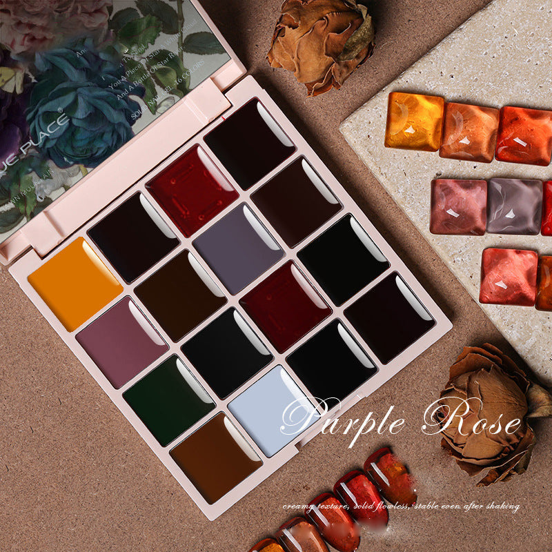 💅Ny modell 16 färger solid nagellacksbricka