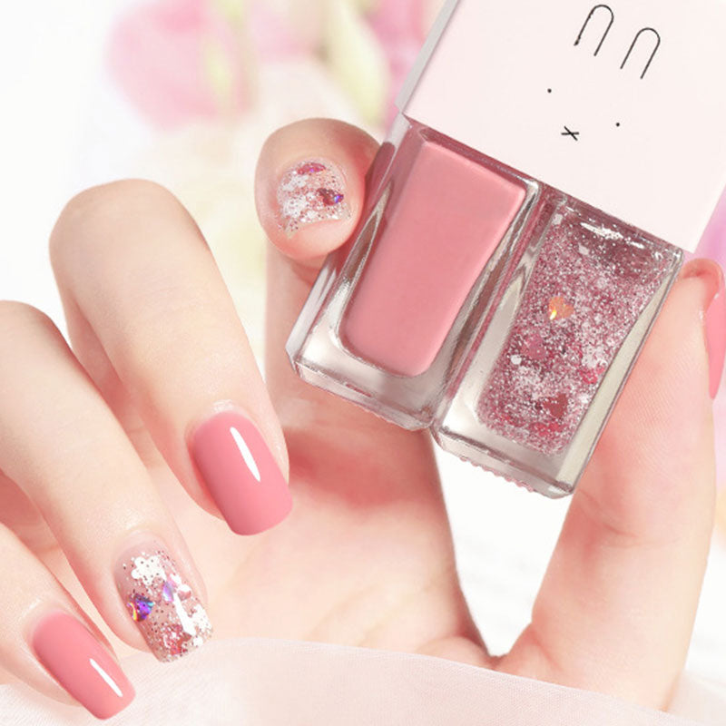 Avtagbart, bakningsfritt, snabbtorkande, långtidsverkande nagellack