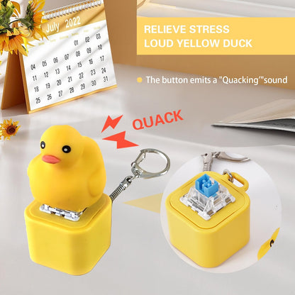 🐸Frog Croaking Fidget Toy - Rechargeable Frog Croaking Keychain, Frog Croaking Stress Reliever with Colorful Lights, Fun & Portable Anxiety Relief Toy