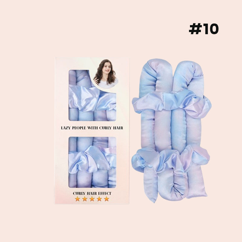 🌸 Satin Heatless Curling Rod Kit - enkla lockar, en hårvänlig skönhetshemlighet!