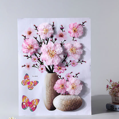 Väggklistermärke med 3D-simulering av vas