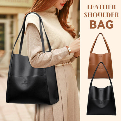 Högkvalitativ axelremsväska i en enfärgad färg