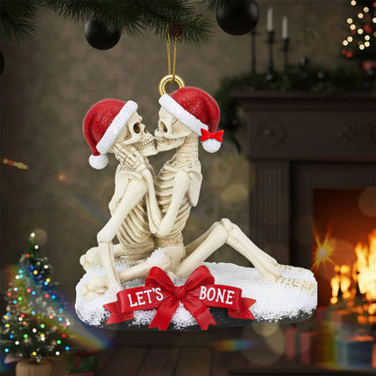 Upphetsad julgransprydnad med benpar
