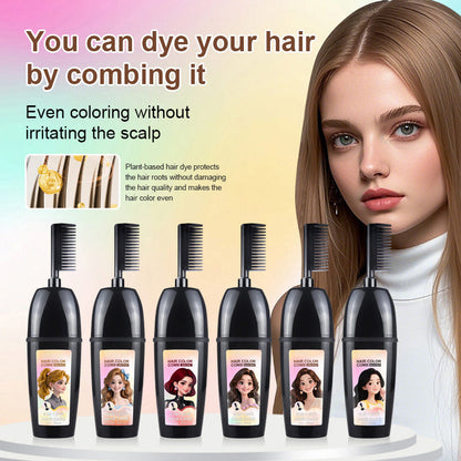 🧴3-in-1 hair dye comb | Easy hair dyeing at home with a built-in brush
