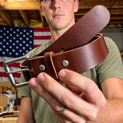 🔥 Handmade Full-Grain Buffalo Leather Belt – Built to Last