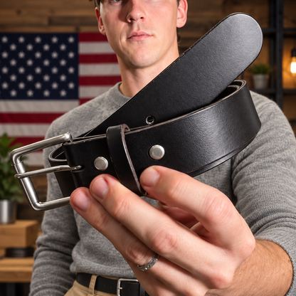 🔥 Handmade Full-Grain Buffalo Leather Belt – Built to Last