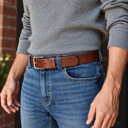 🔥 Handmade Full-Grain Buffalo Leather Belt – Built to Last