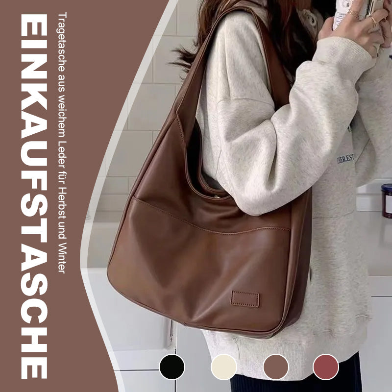 Höst- och vinterväska tillverkad av mjukt läder 💼