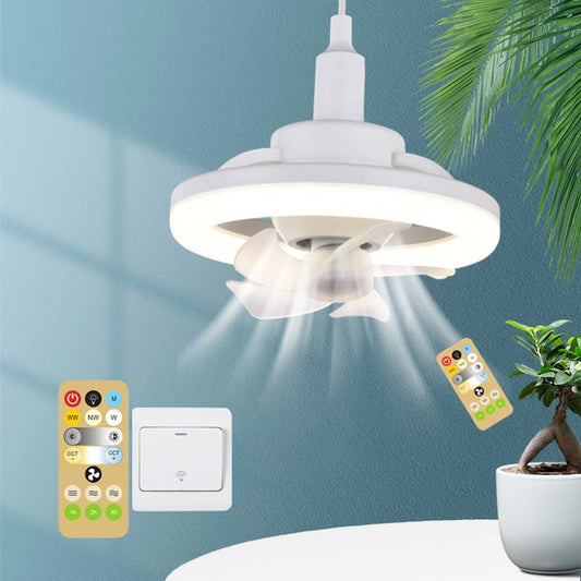 360-graders roterande LED-fläktlampa