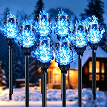 🔥Halloween Solar-Powered Skull Flame Lights💀