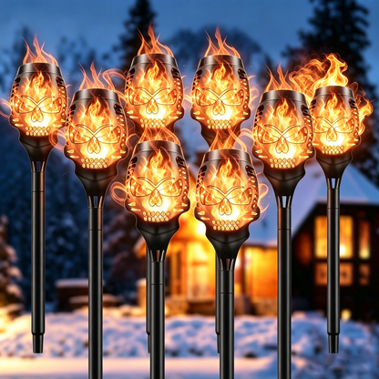 🔥Halloween Solar-Powered Skull Flame Lights💀