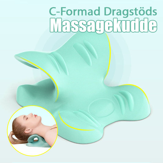 C-Formad Dragstöds Massagekudde